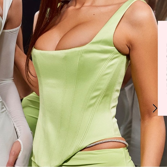 House of CB Tops - House of CB Corset Top | Lime Green | Size XL